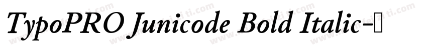 TypoPRO Junicode Bold Italic字体转换